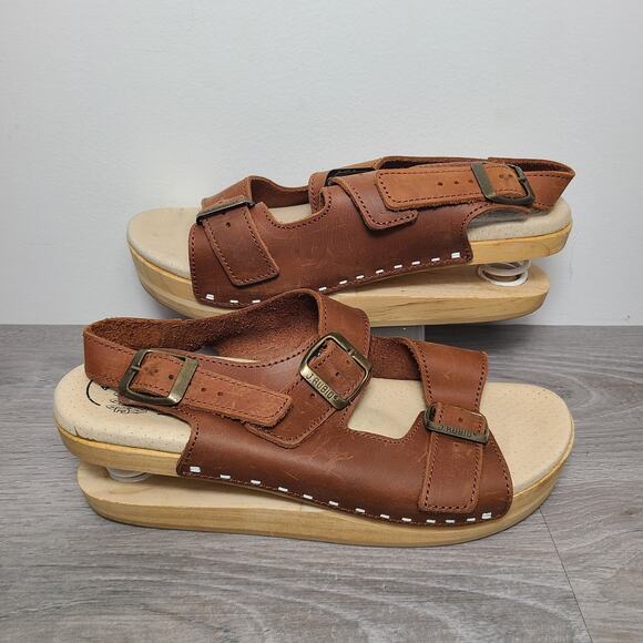 J Rubio Women's Sandal Platform Spring Z Coil Wood EU 41 US 8 Brown 2105/A - Picture 1 of 7